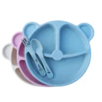 বেবি ফিডিং প্লেট সেট -৩ পিসের