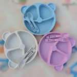 বেবি ফিডিং প্লেট সেট -৩ পিসের - Image 3